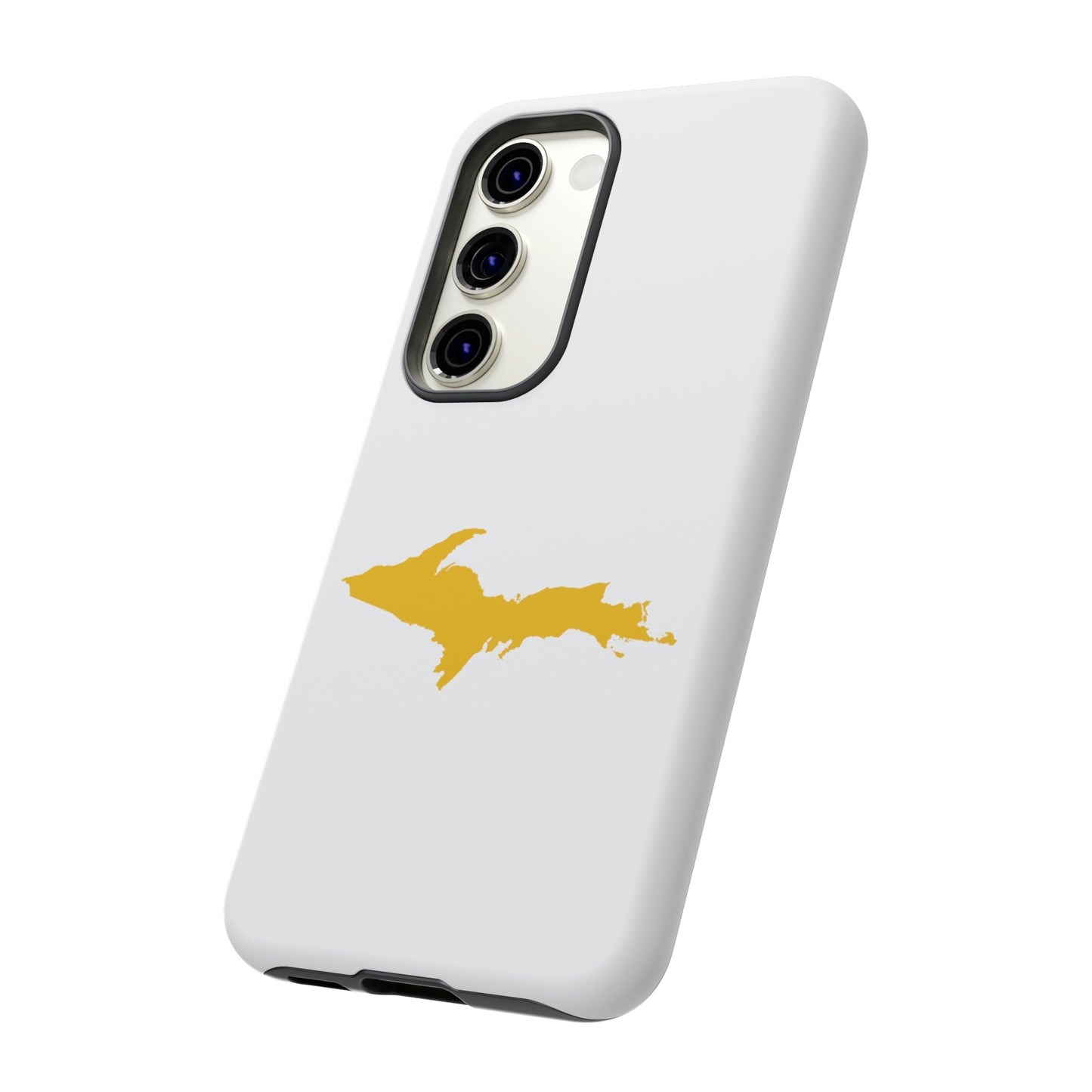 Michigan Upper Peninsula Tough Phone Case (w/ Gold UP Outline) | Samsung & Pixel Android