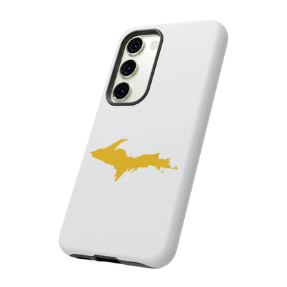 Michigan Upper Peninsula Tough Phone Case (w/ Gold UP Outline) | Samsung & Pixel Android