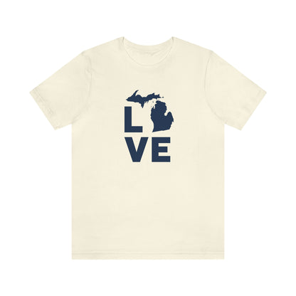 Michigan 'Love' T-Shirt (Geometric Sans Font) | Unisex Standard Fit