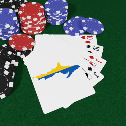 Michigan Upper Peninsula Poker Cards (w/ UP Ukraine Flag Outline)