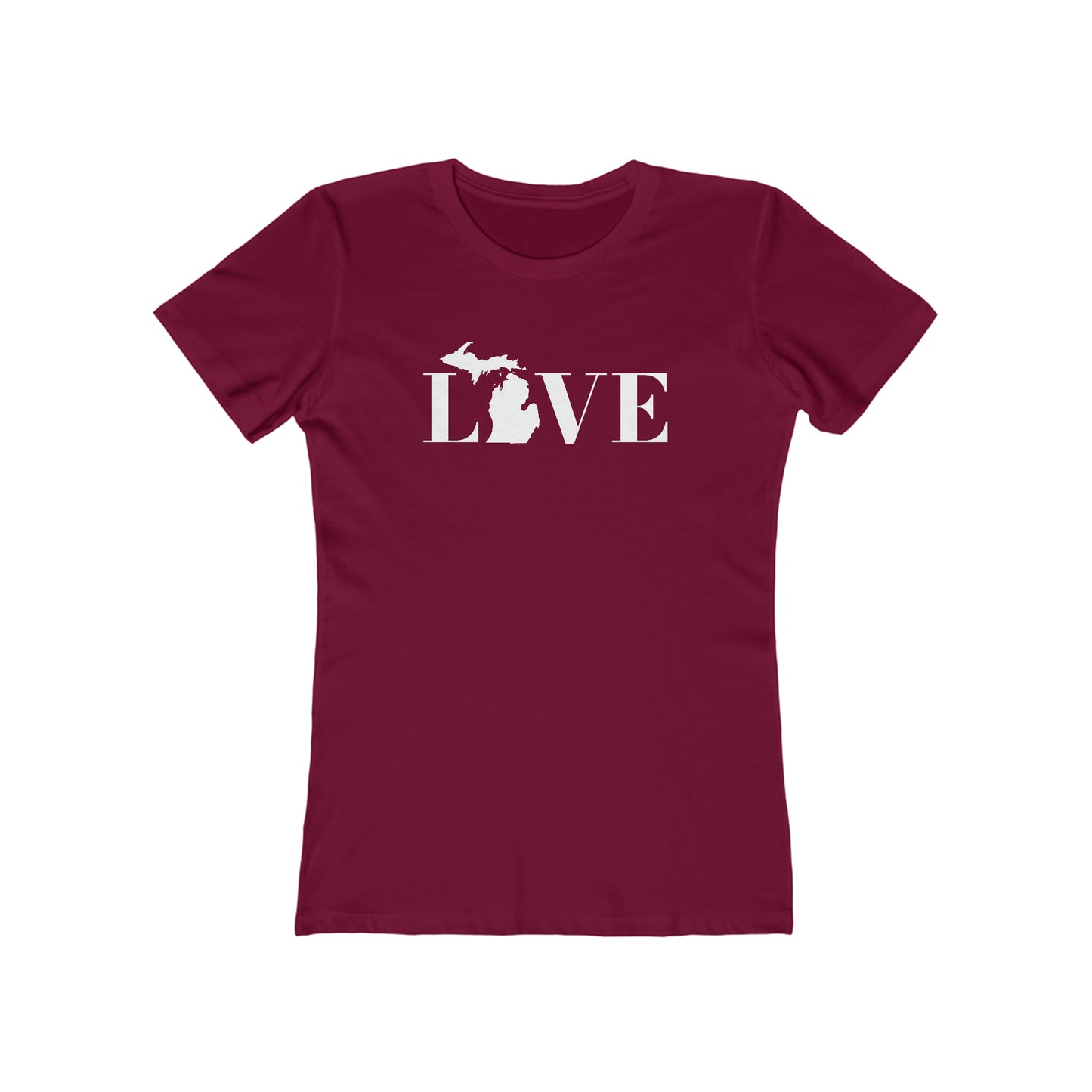 Michigan 'Love' T-Shirt (Didone Font) | Women's Boyfriend Cut