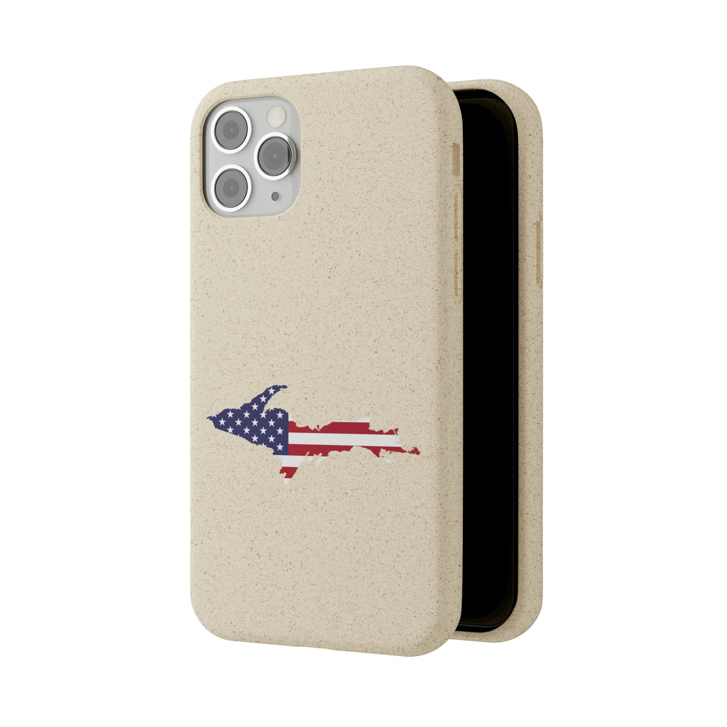 Michigan Upper Peninsula Biodegradable Phone Cases (w/ UP USA Flag Outline) | Apple iPhone