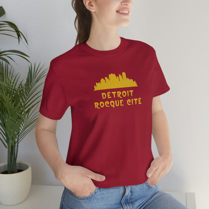 'Détroit Rocque Cité' with Skyline T-Shirt | Unisex Standard Fit