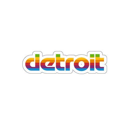 'Detroit' Kiss-Cut Stickers (1980s Pomaceous Computer Parody) - Circumspice Michigan