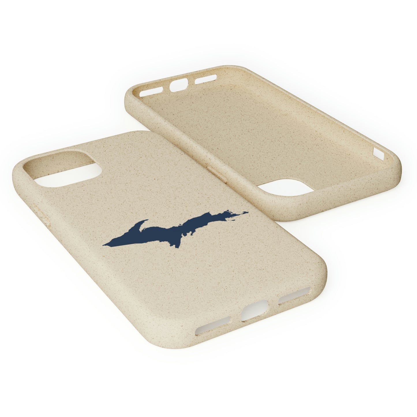 Michigan Upper Peninsula Biodegradable Phone Cases (w/ Navy UP Outline) | Apple iPhone