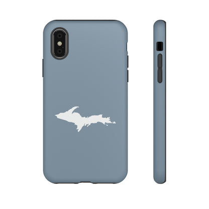 Michigan Upper Peninsula Tough Phone Case (B24 Liberator Grey w/ UP Outline) | Apple iPhone