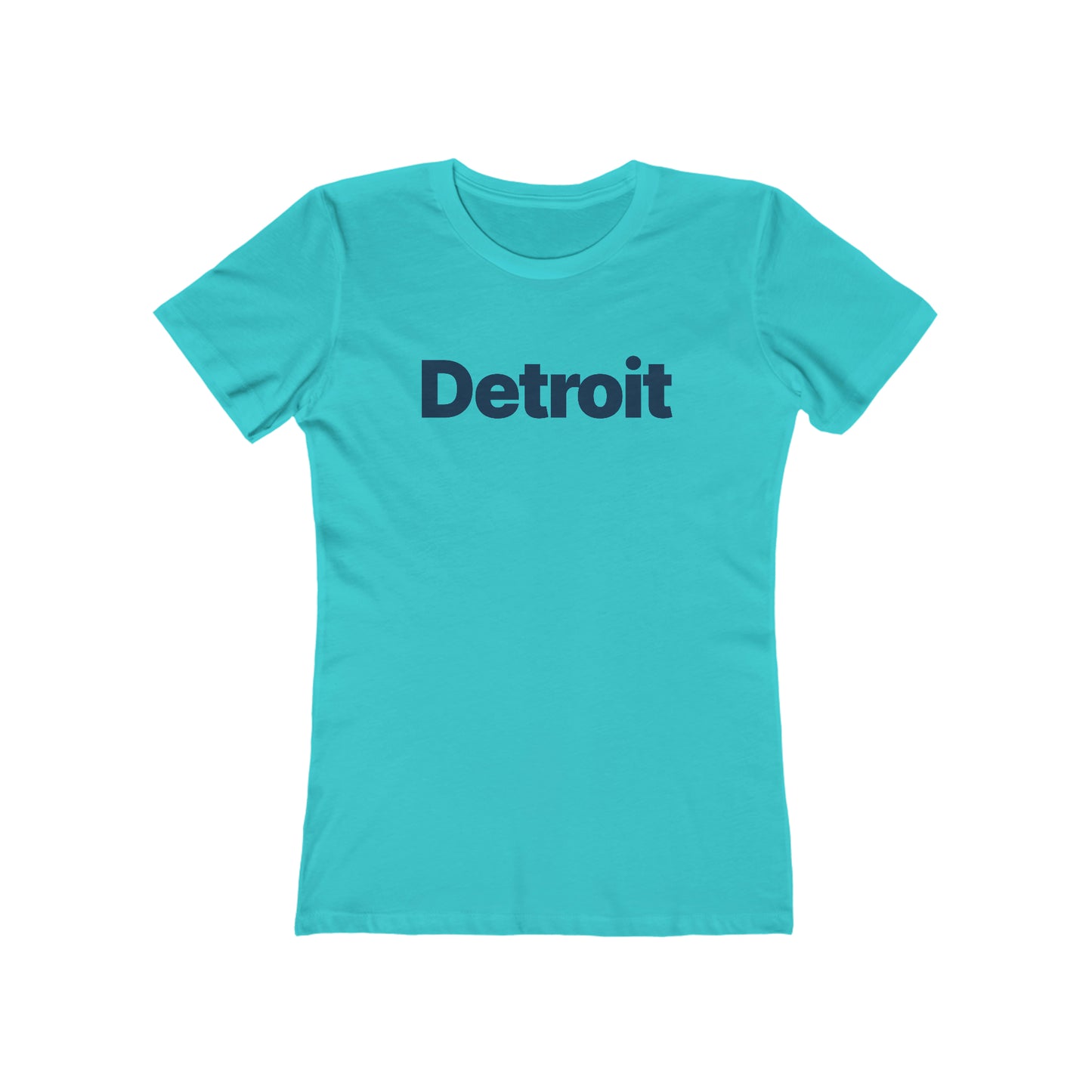 'Detroit' T-Shirt (Small SUV Brand Font) | Women's Boyfriend Cut