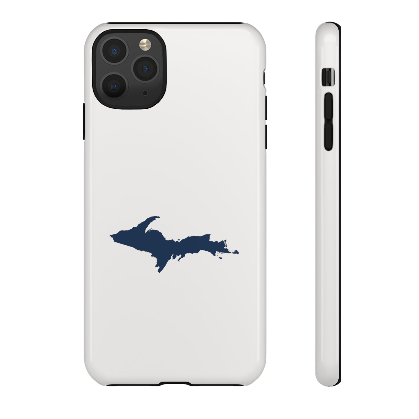 Michigan Upper Peninsula Tough Phone Case (Birch Bark White w/ UP Outline) | Apple iPhone