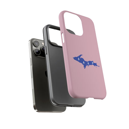 Michigan Upper Peninsula Tough Phone Case (Pink w/ UP Quebec Flag Outline) | Apple iPhone