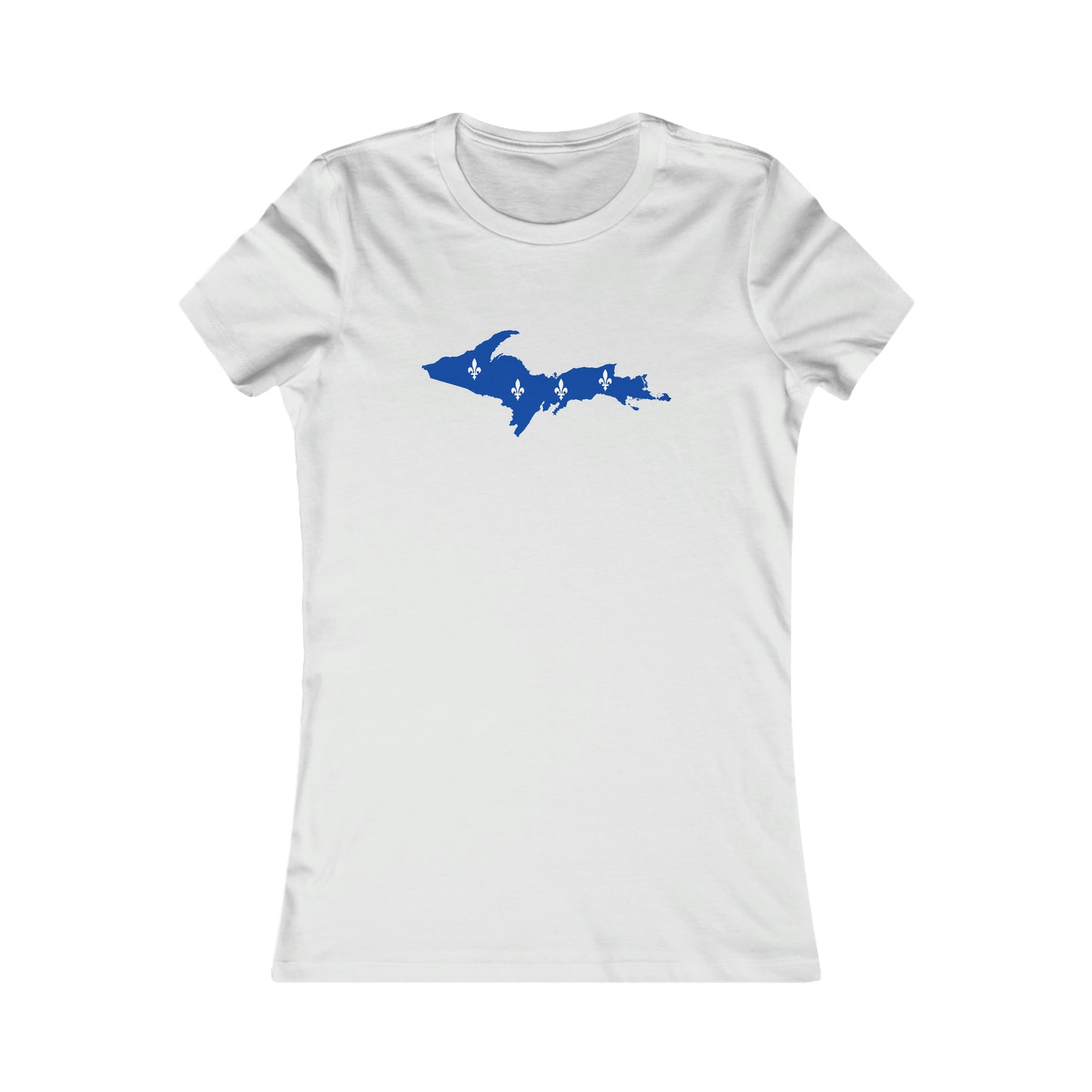 Michigan Upper Peninsula T-Shirt (w/ UP Quebec Flag Outline) | Women's Slim Fit