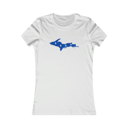 Michigan Upper Peninsula T-Shirt (w/ UP Quebec Flag Outline) | Women's Slim Fit