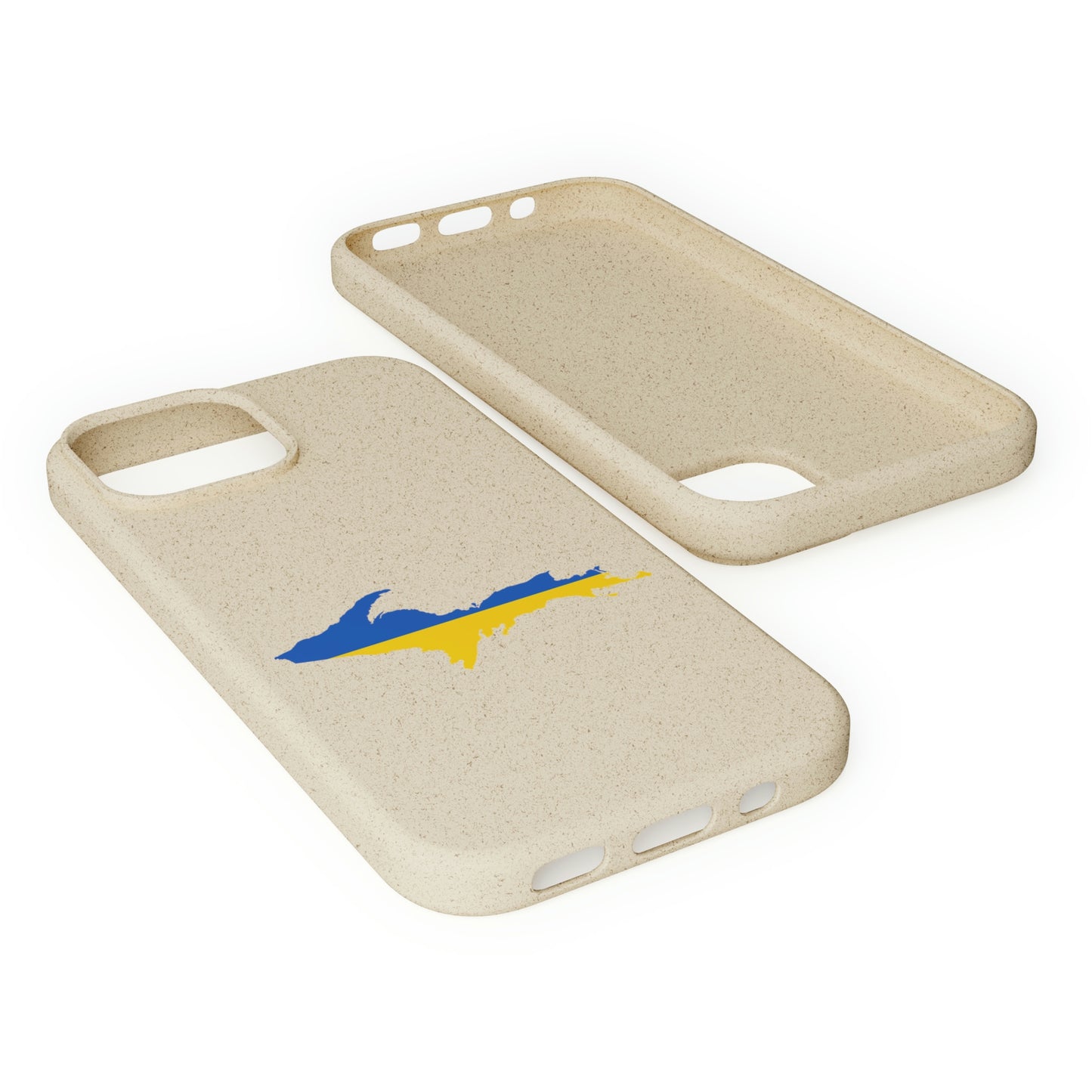 Michigan Upper Peninsula Biodegradable Phone Cases (w/ UP Ukraine Flag Outline) | Apple iPhone