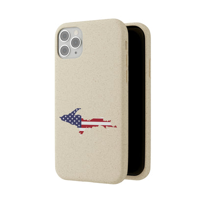 Michigan Upper Peninsula Biodegradable Phone Cases (w/ UP USA Flag Outline) | Apple iPhone