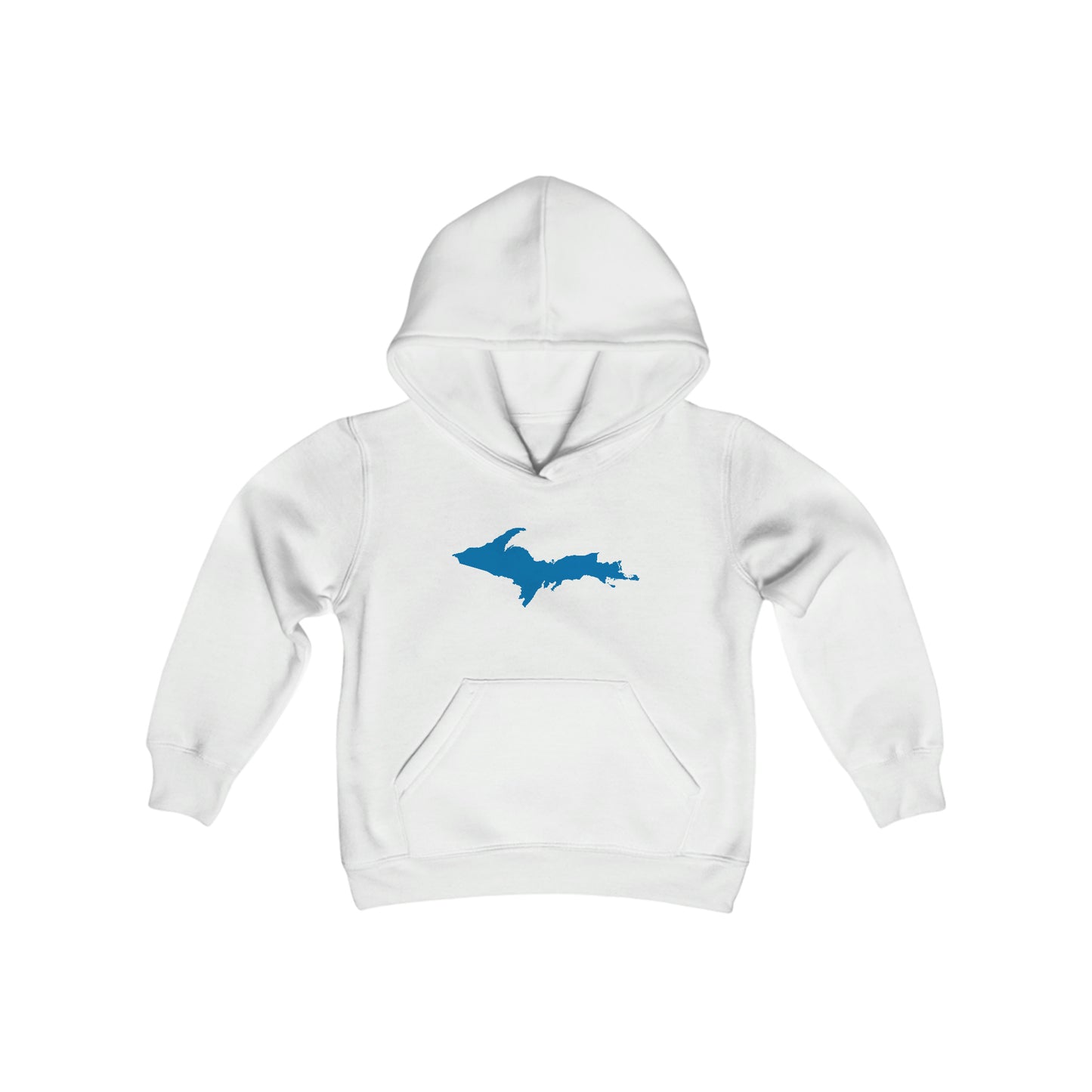 Michigan Upper Peninsula Hoodie (w/ Azure UP Outline)| Unisex Youth