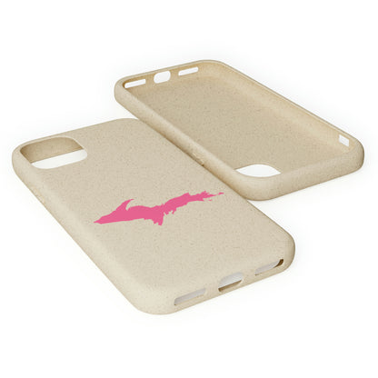 Michigan Upper Peninsula Biodegradable Phone Cases (w/ Pink UP Outline) | Apple iPhone