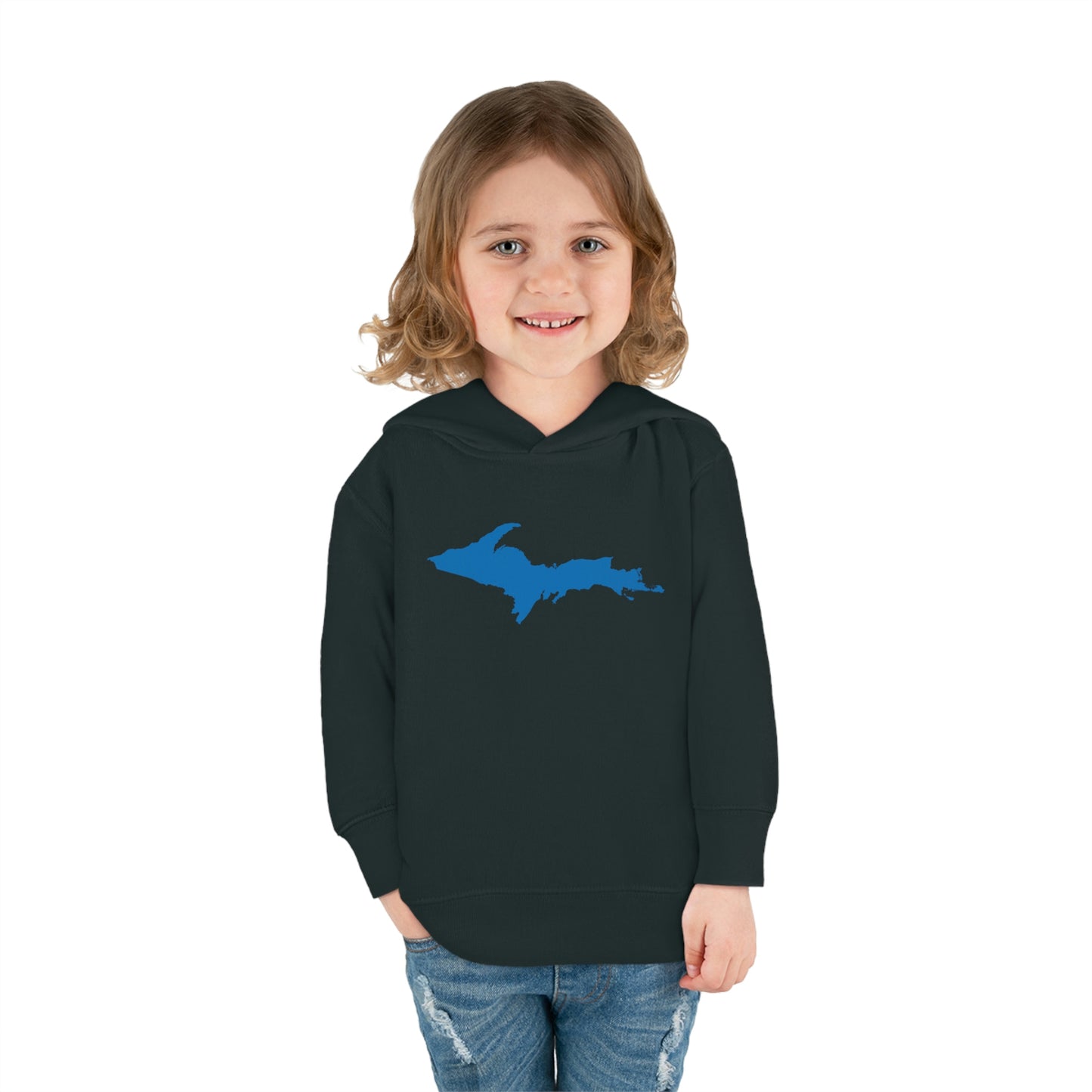 Michigan Upper Peninsula Hoodie (w/ Azure UP Outline) | Unisex Toddler