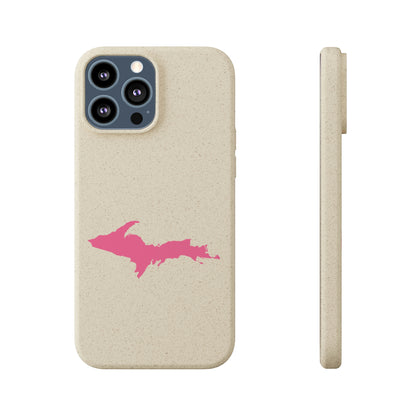 Michigan Upper Peninsula Biodegradable Phone Cases (w/ Pink UP Outline) | Apple iPhone