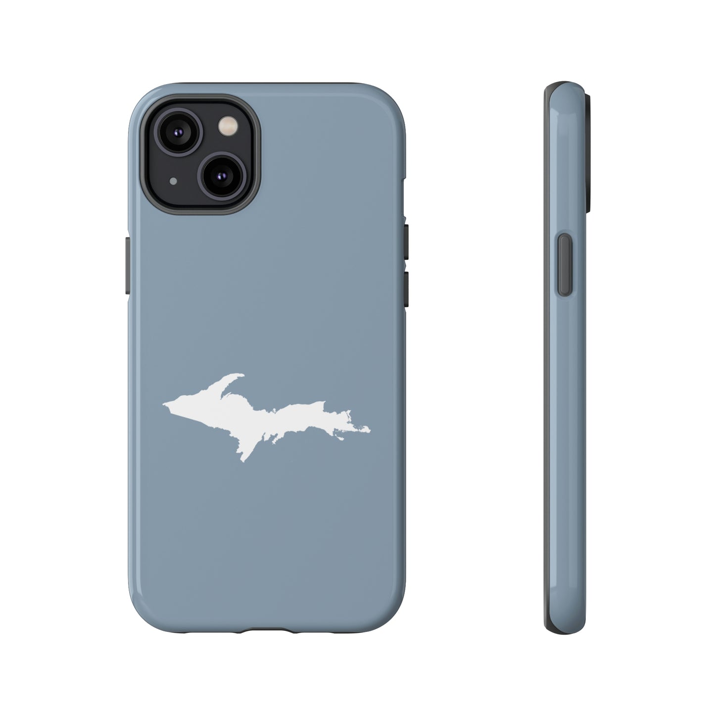 Michigan Upper Peninsula Tough Phone Case (B24 Liberator Grey w/ UP Outline) | Apple iPhone