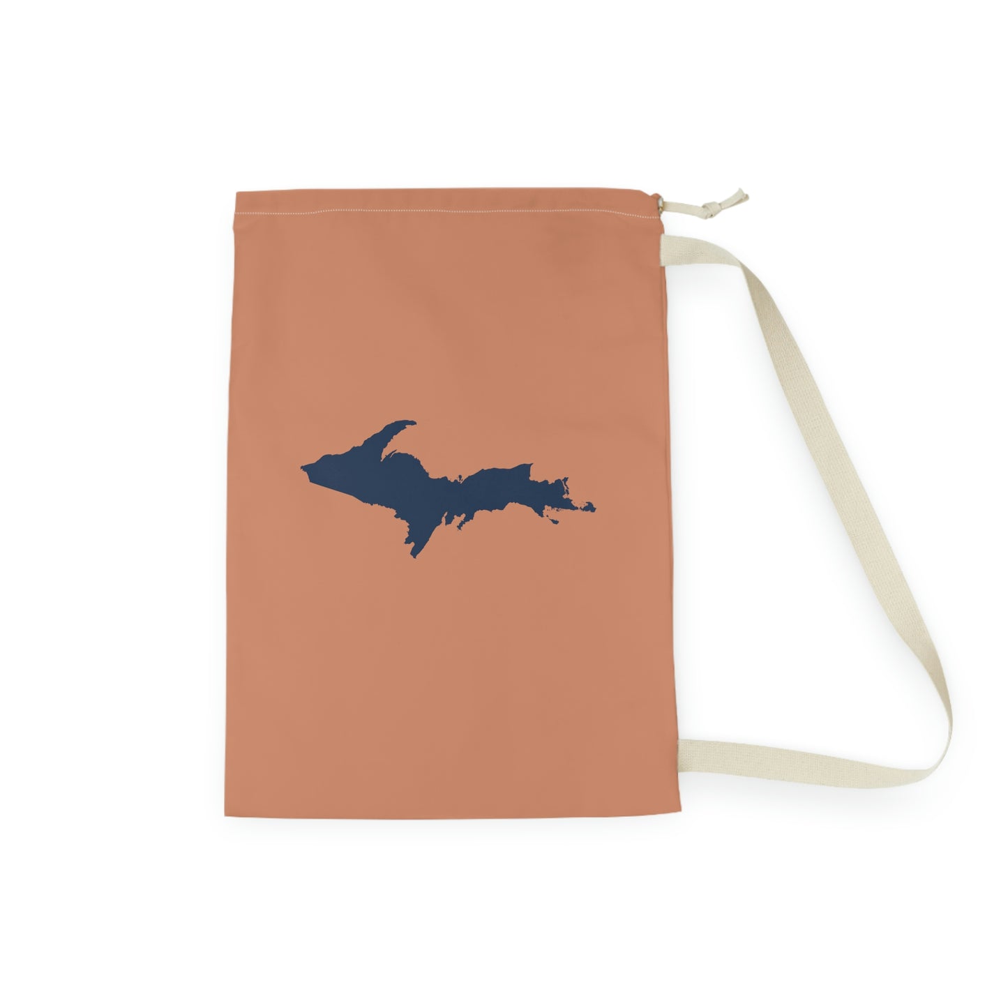 Michigan Upper Peninsula Laundry Bag (Copper Color w/ Navy UP Outline)