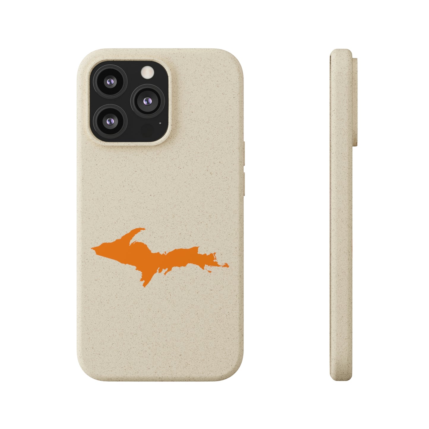 Michigan Upper Peninsula Biodegradable Phone Cases (w/ Orange UP Outline) | Apple iPhone