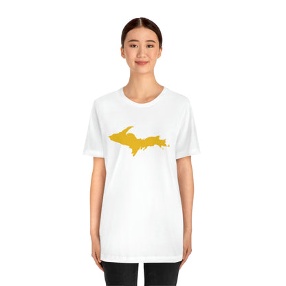 Michigan Upper Peninsula T-Shirt (w/ Gold UP Outline) | Unisex Standard Fit