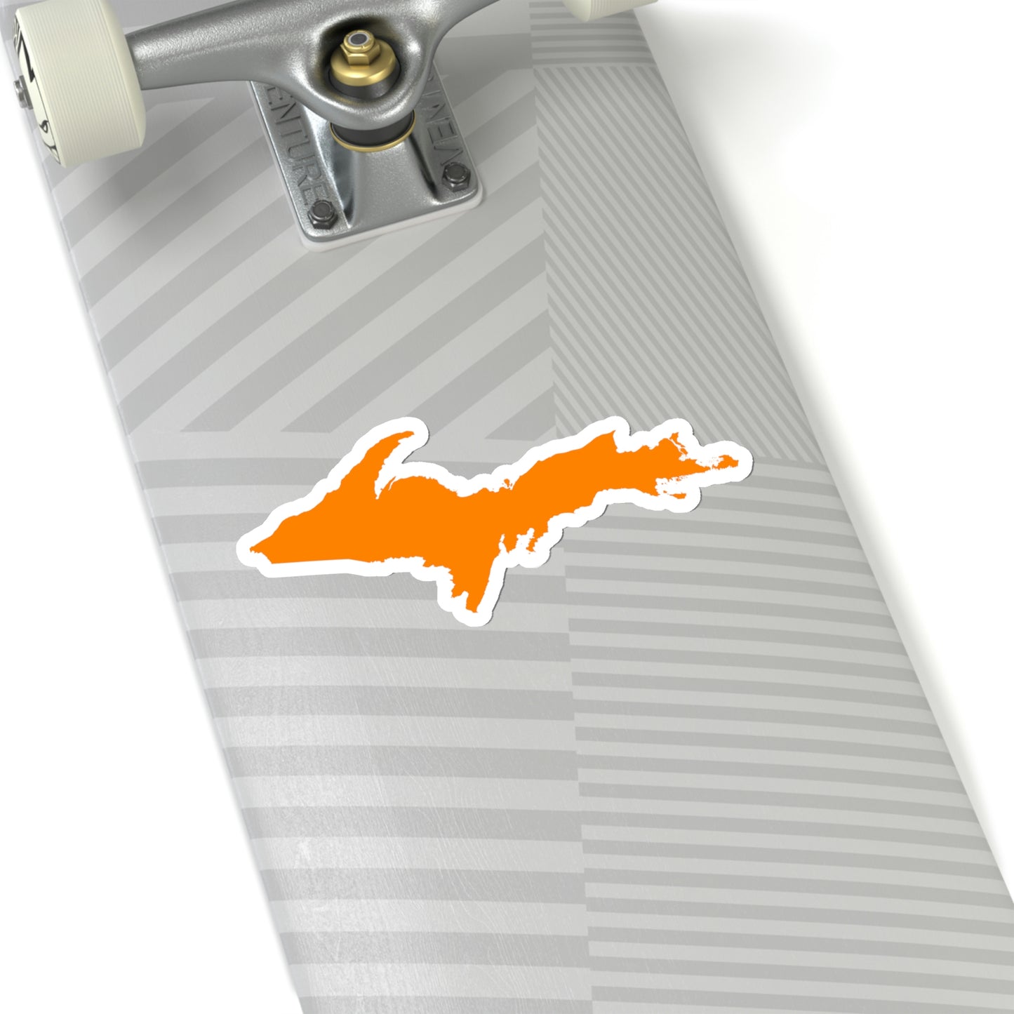 Michigan Upper Peninsula Kiss-Cut Sticker (w/ Orange UP Outline)