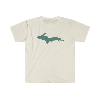 Michigan Upper Peninsula T-Shirt (w/ Copper Green UP Outline) | Unisex Budget