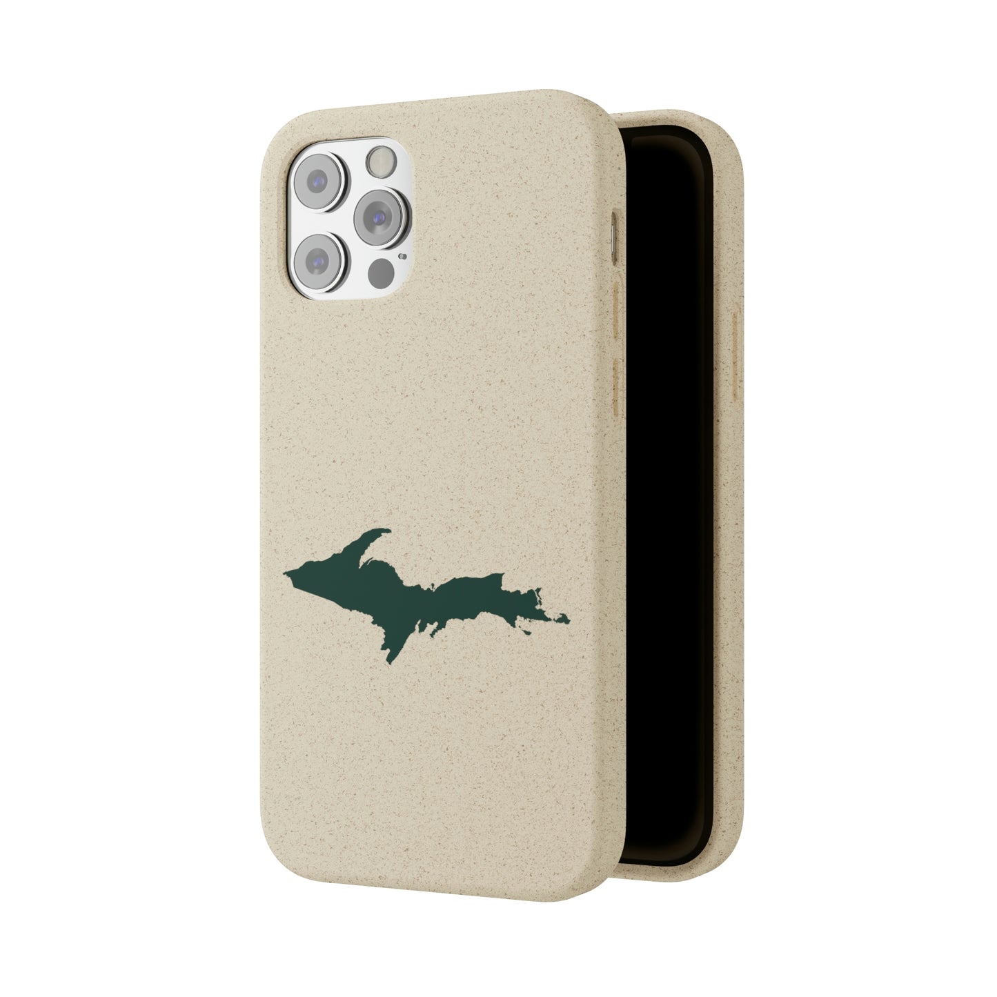 Michigan Upper Peninsula Biodegradable Phone Cases (w/ Green UP Outline) | Apple iPhone