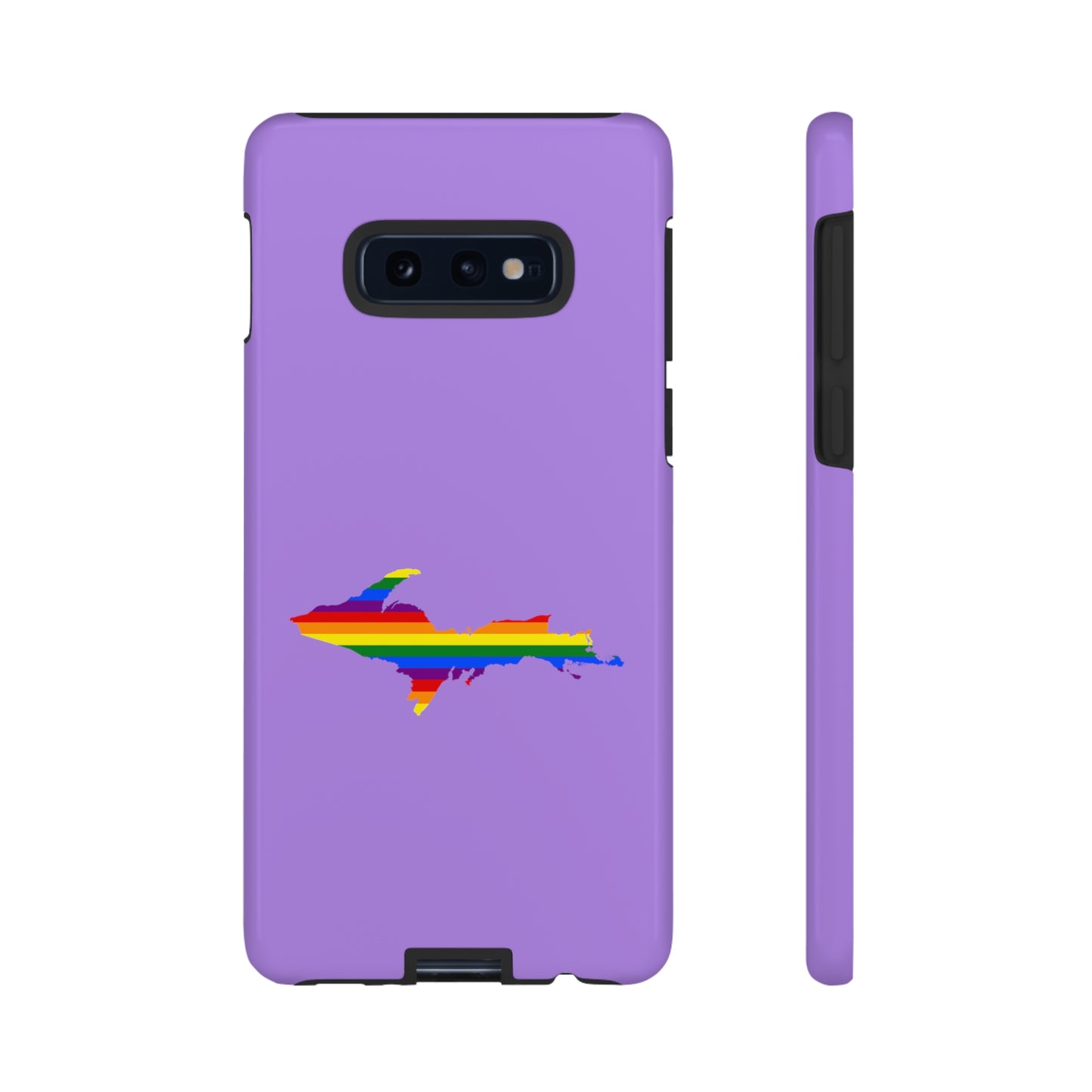 Michigan Upper Peninsula Tough Phone Case (Lavender w/ UP Pride Flag Outline) | Samsung & Pixel Android