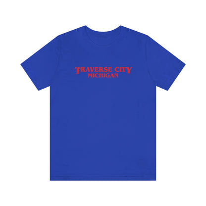 'Traverse City Michigan' ' T-Shirt (1980s Drama Parody) | Unisex Standard Fit