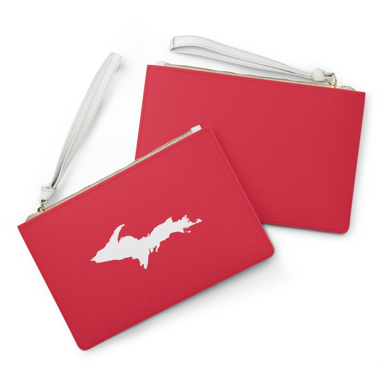 Michigan Upper Peninsula Clutch Bag (Lighthouse Red w/UP Outline)