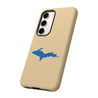 Michigan Upper Peninsula Tough Phone Case (Maple Color w/ Azure UP Outline) | Samsung & Pixel Android