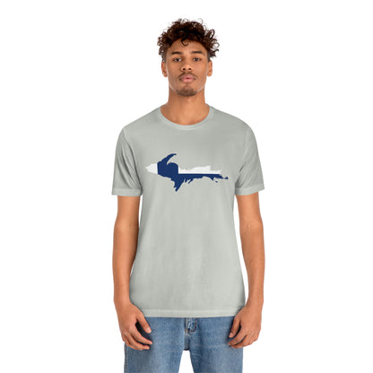 Michigan Upper Peninsula T-Shirt (w/ UP Finland Flag Outline) | Unisex Standard Fit