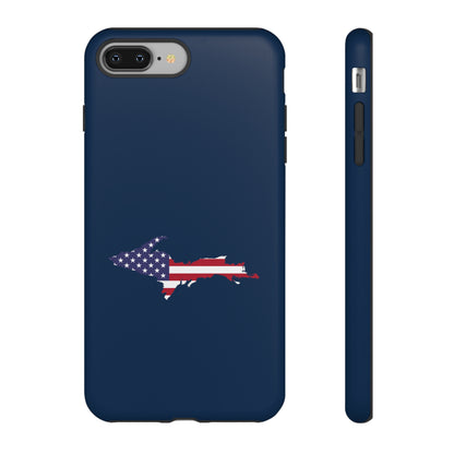 Michigan Upper Peninsula Tough Phone Case (Navy w/ UP USA Outline) | Apple iPhone