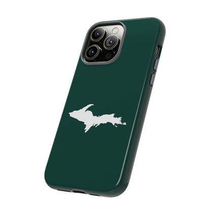 Michigan Upper Peninsula Tough Phone Case (Green w/ UP Outline) | Apple iPhone