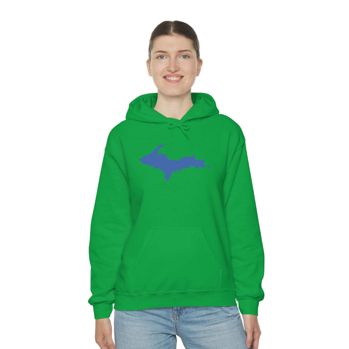 Michigan Upper Peninsula Hoodie (w/ Blue U.P. Outline) | Unisex Standard