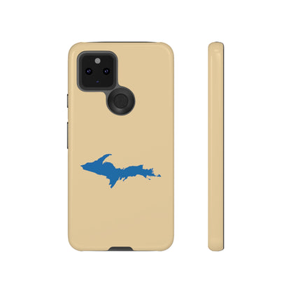 Michigan Upper Peninsula Tough Phone Case (Maple Color w/ Azure UP Outline) | Samsung & Pixel Android