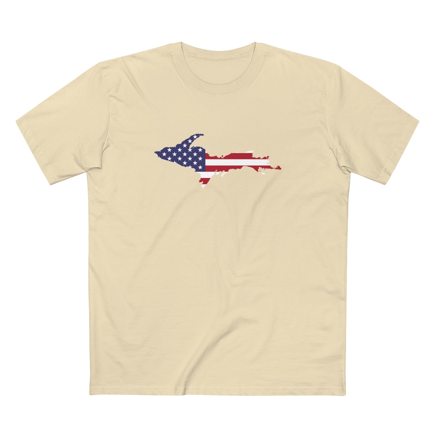Michigan Upper Peninsula T-Shirt (w/ UP USA Flag Outline) | Men's Heavyweight