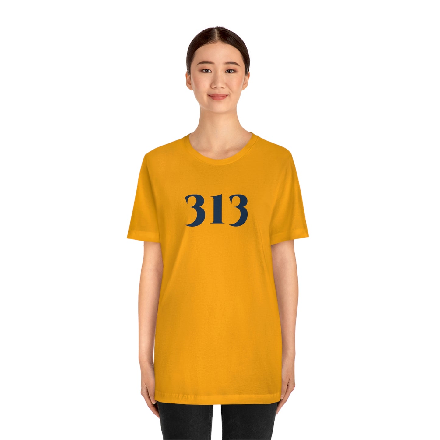 Detroit '313' T-Shirt (Roman Serif Font) | Unisex Standard Fit