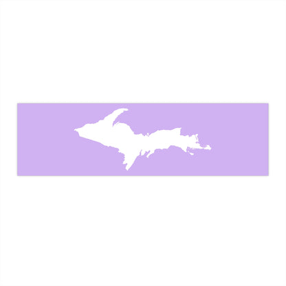 Michigan Upper Peninsula Bumper Sticker (w/ UP Outline) | Lavender Background