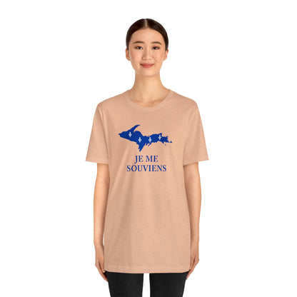 Upper Peninsula 'Je Me Souviens' T-Shirt (w/ UP Quebec Flag Outline) | Unisex Standard Fit