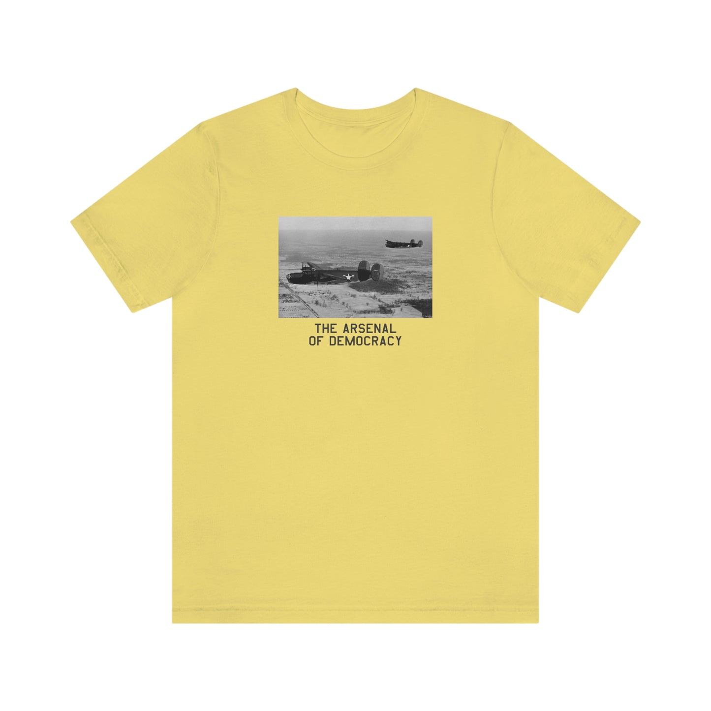 Detroit 'The Arsenal of Democracy' T-Shirt (w/ Willow Run B-24 Liberators) | Unisex Standard Fit