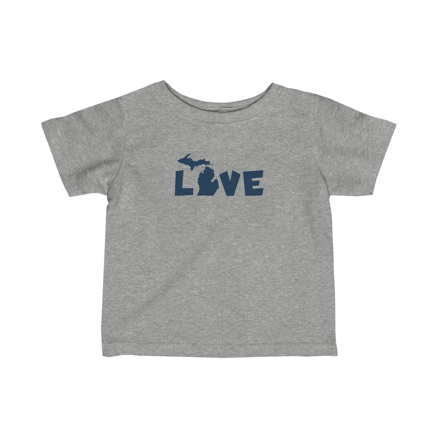 Michigan 'Love' T-Shirt (Whimsical Sans Font) |  Infant Short Sleeve