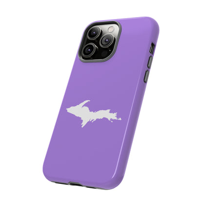 Michigan Upper Peninsula Tough Phone Case (Lavender w/ UP Outline) | Apple iPhone