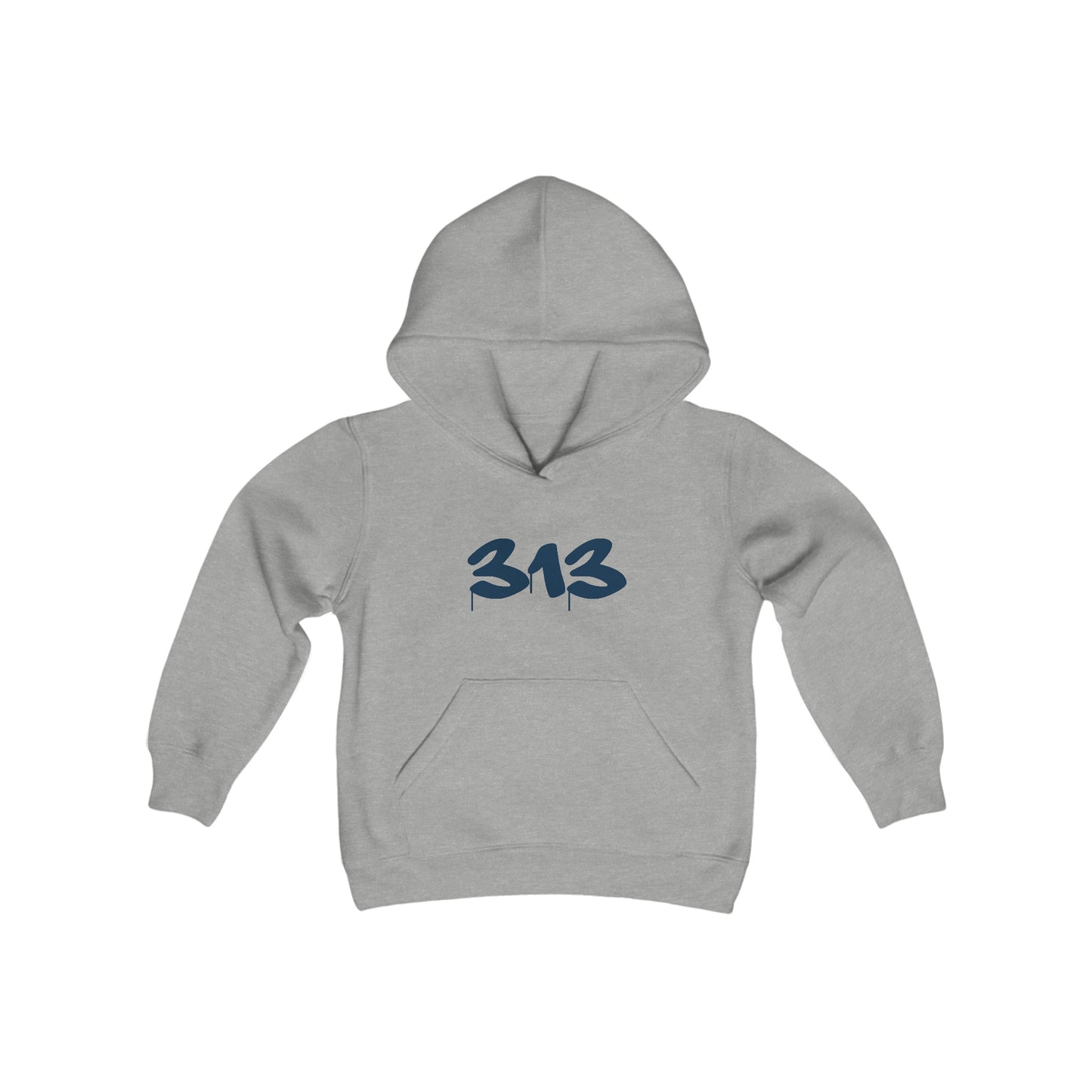 Detroit '313' Hoodie (1980s Hip Hop Font) | Unisex Youth