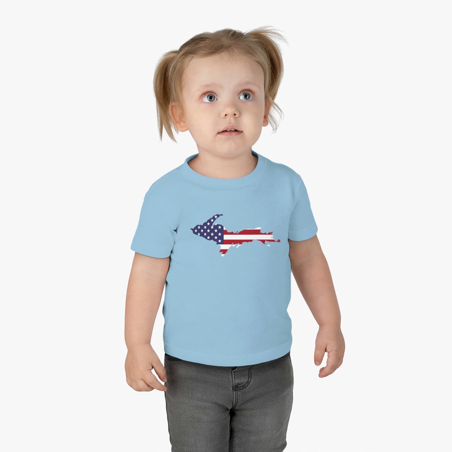 Michigan Upper Peninsula Infant T-Shirt (w/ UP USA Flag Outline) | Short Sleeve