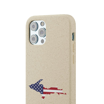 Michigan Upper Peninsula Biodegradable Phone Cases (w/ UP USA Flag Outline) | Apple iPhone