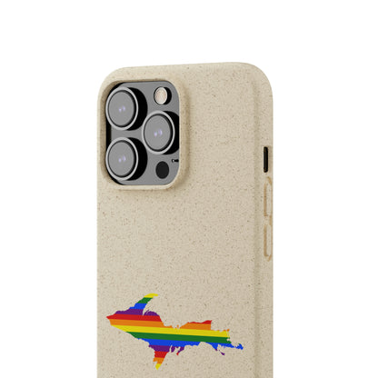 Michigan Upper Peninsula Biodegradable Phone Cases (w/ UP Pride Flag Outline) | Apple iPhone