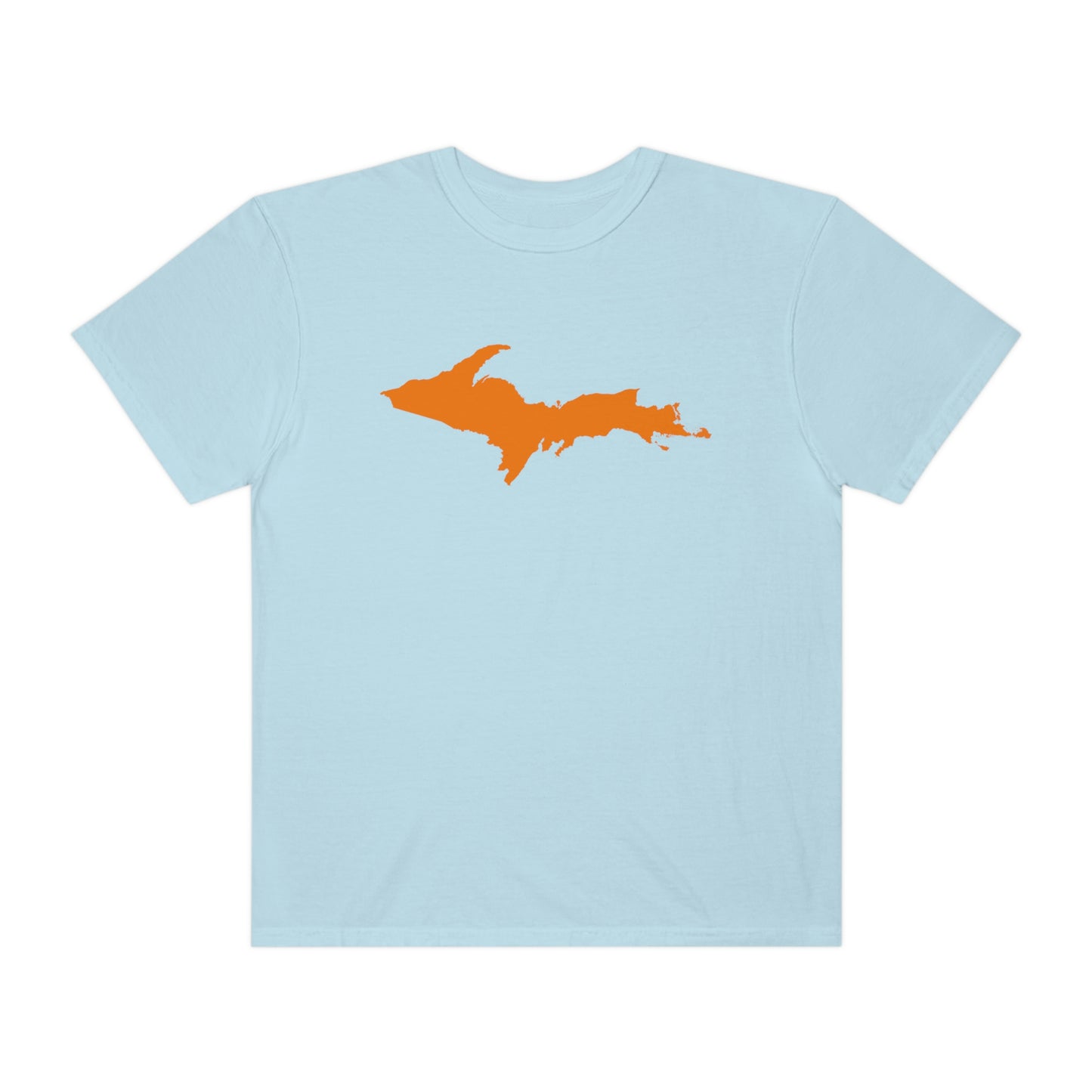 Michigan Upper Peninsula T-Shirt (w/ Orange UP Outline) | Unisex Garment-Dyed