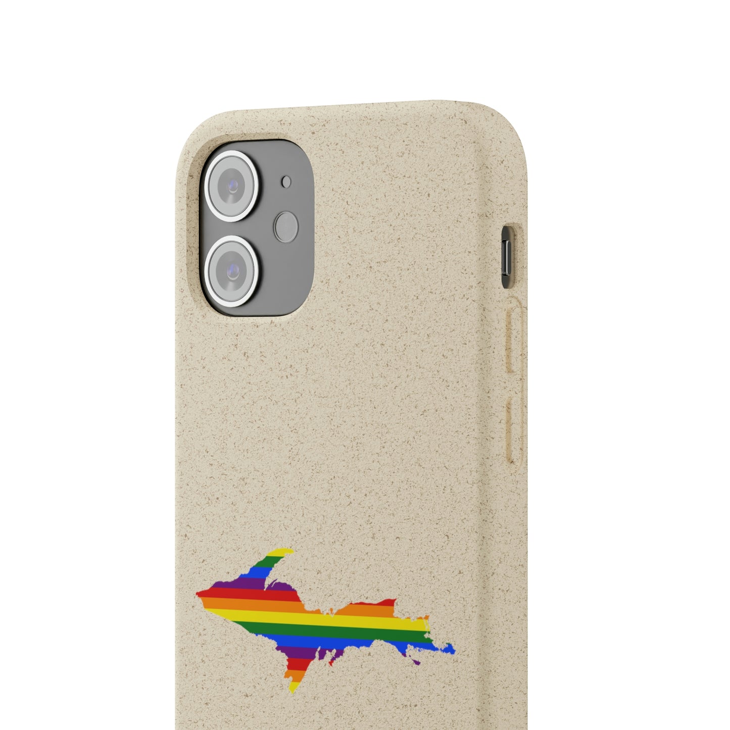 Michigan Upper Peninsula Biodegradable Phone Cases (w/ UP Pride Flag Outline) | Apple iPhone